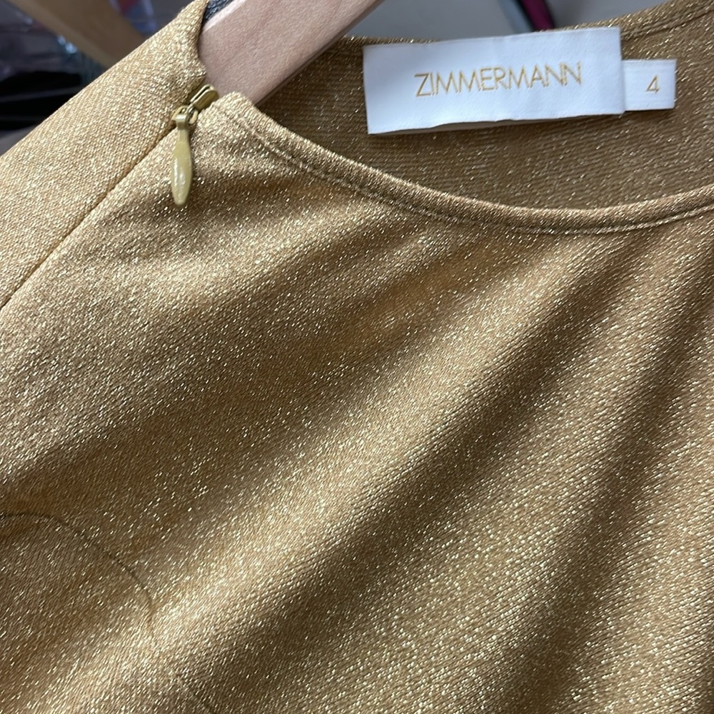 Zimmermann Gold Long Sleeve Dress - Picture 9 of 9